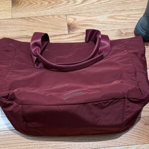 Athleta Burgandy Tote Bag